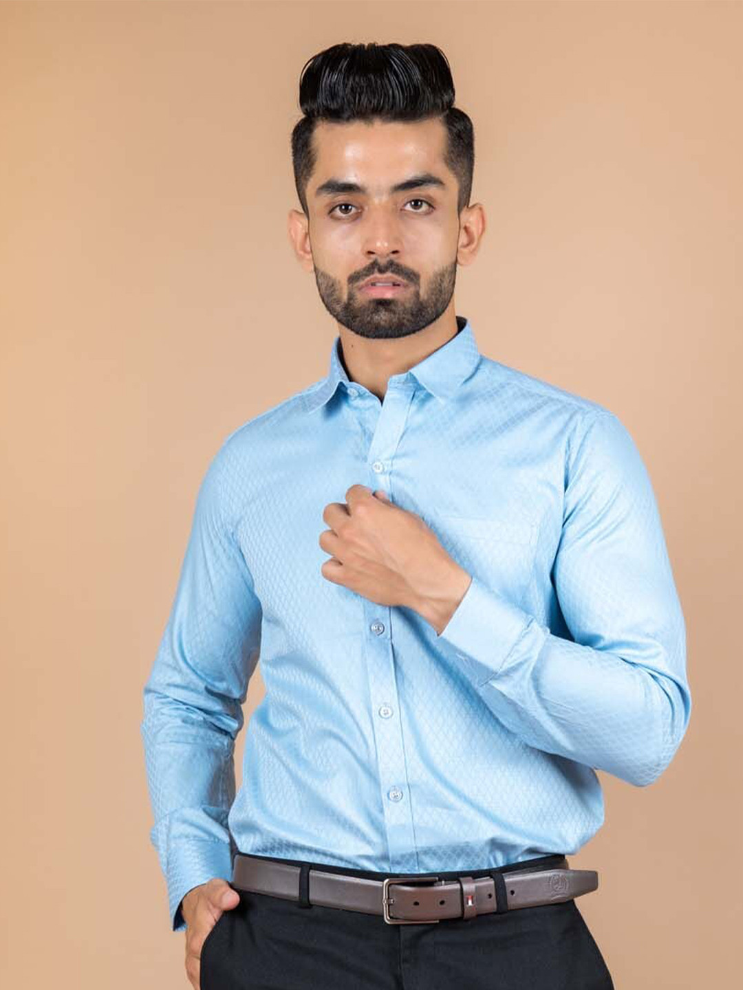 

Tistabene Men Blue Comfort Formal Cotton Shirt