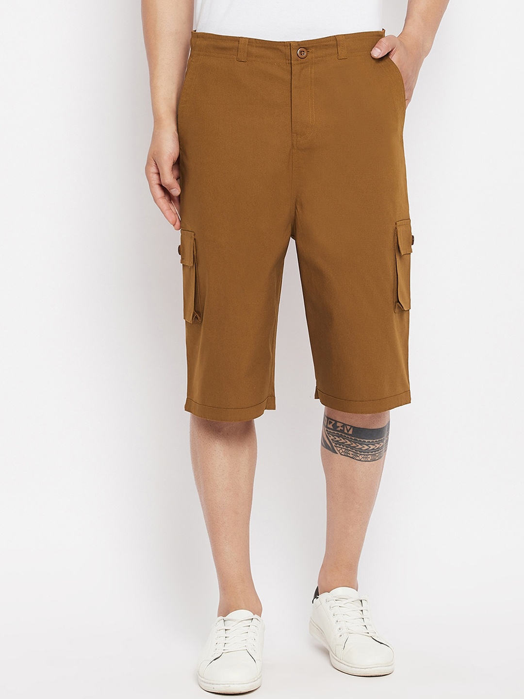 

Hypernation Men Cargo Shorts, Mustard