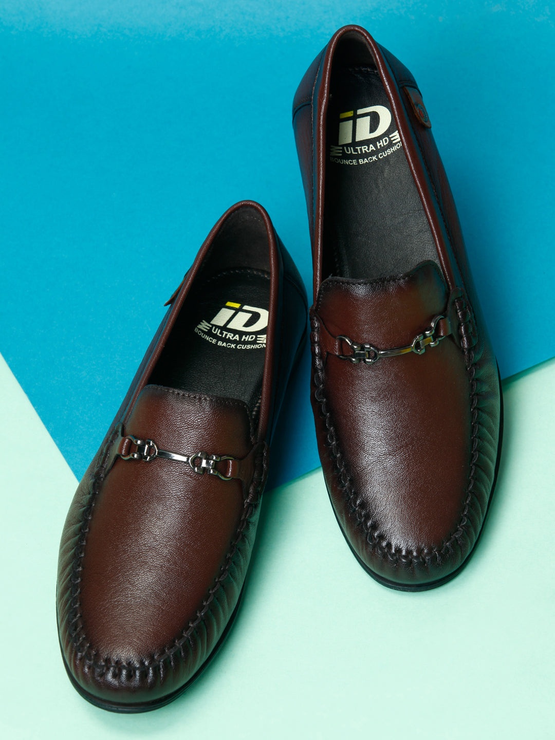 

ID Men Brown Leather Loafers