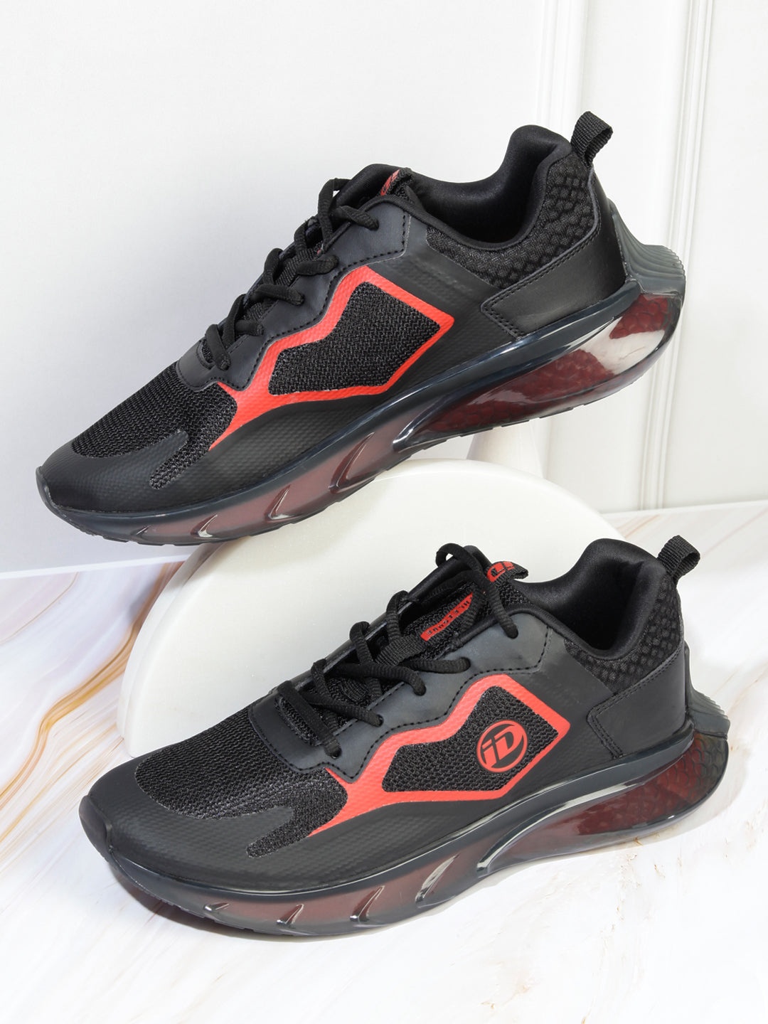 

ID Men Mesh Lightweight Running Shoes, Black