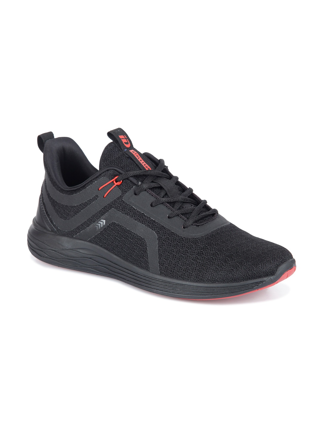 

ID Men Lightweight Mesh Running Lace-Up Shoes, Black