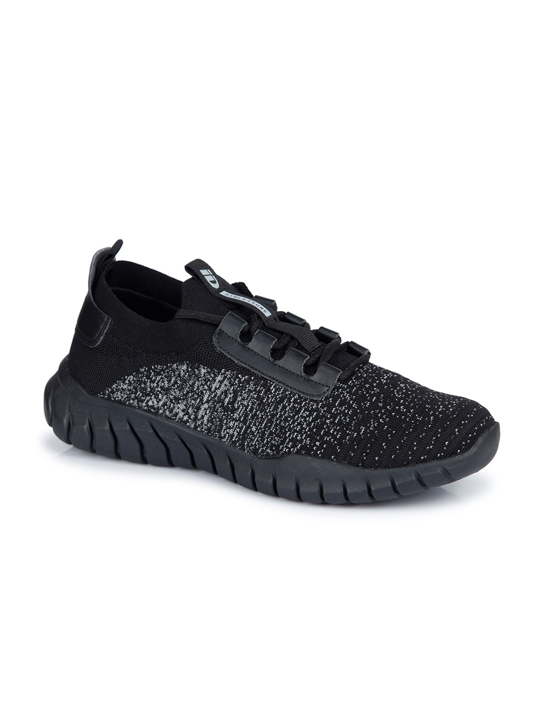 

ID Men Lightweight Mesh Running Lace-Up Shoes, Black