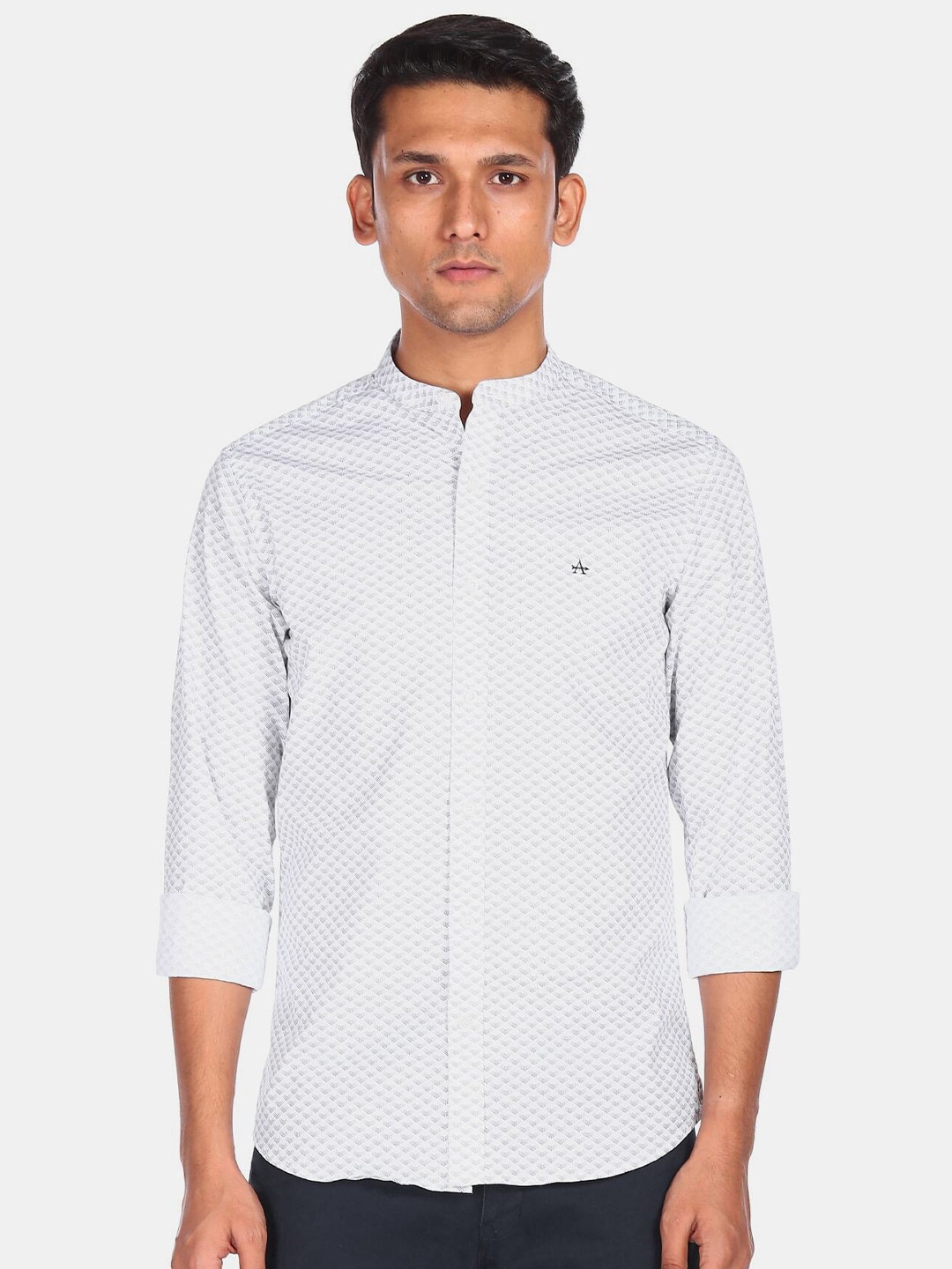 

Arrow Sport Men White Printed Regular Fit Casual Shirt