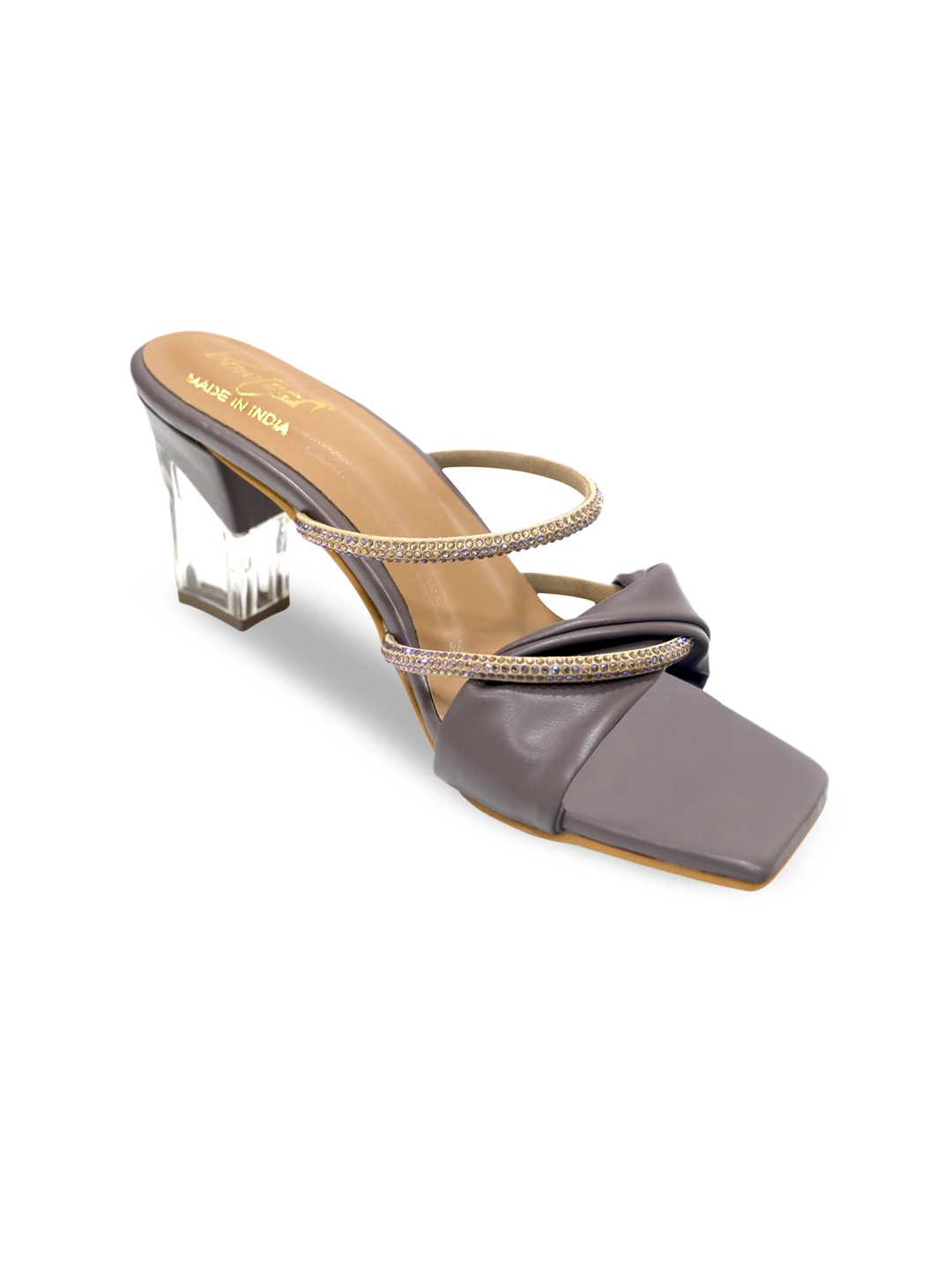 

Bowtoes Women Lavender Embellished Block Heels