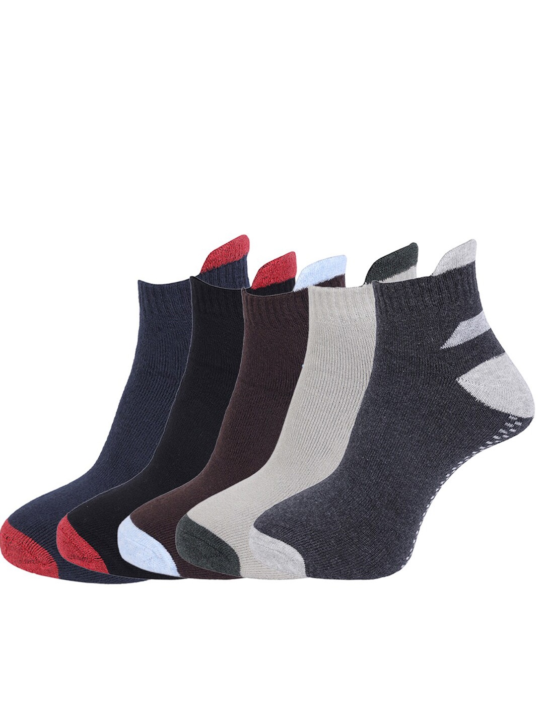 

Dollar Socks Men Pack Of 3 Assorted Cotton Ankle-Length Socks