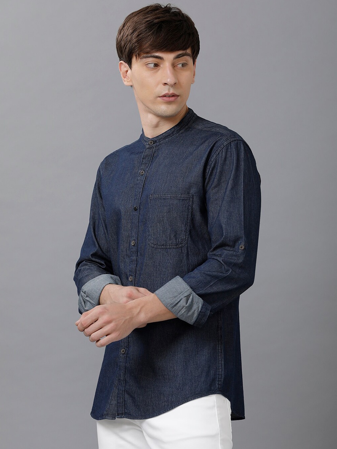 

YOVISH Men Blue Smart Slim Fit Casual Shirt