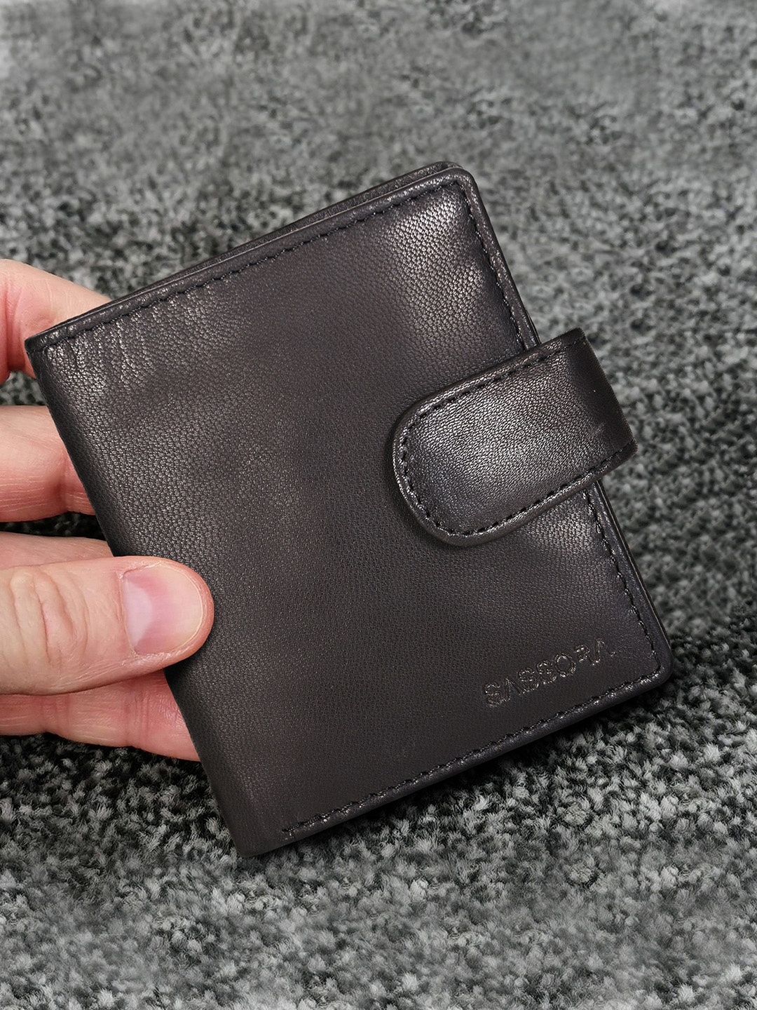 

Sassora Men Brown Leather Two Fold Wallet