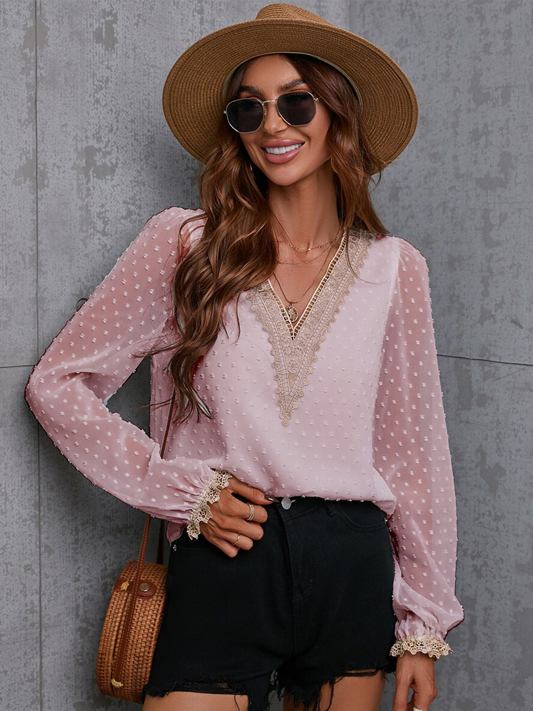 

StyleCast Woman Pink Top