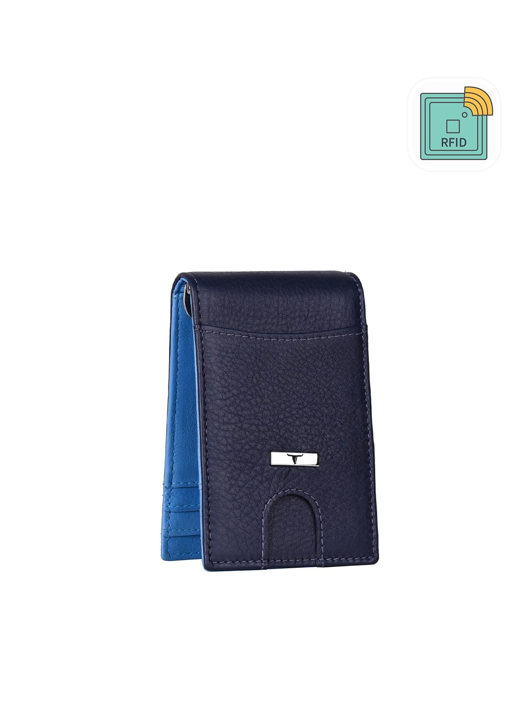 

URBAN FOREST Men Leather Money Clip, Blue