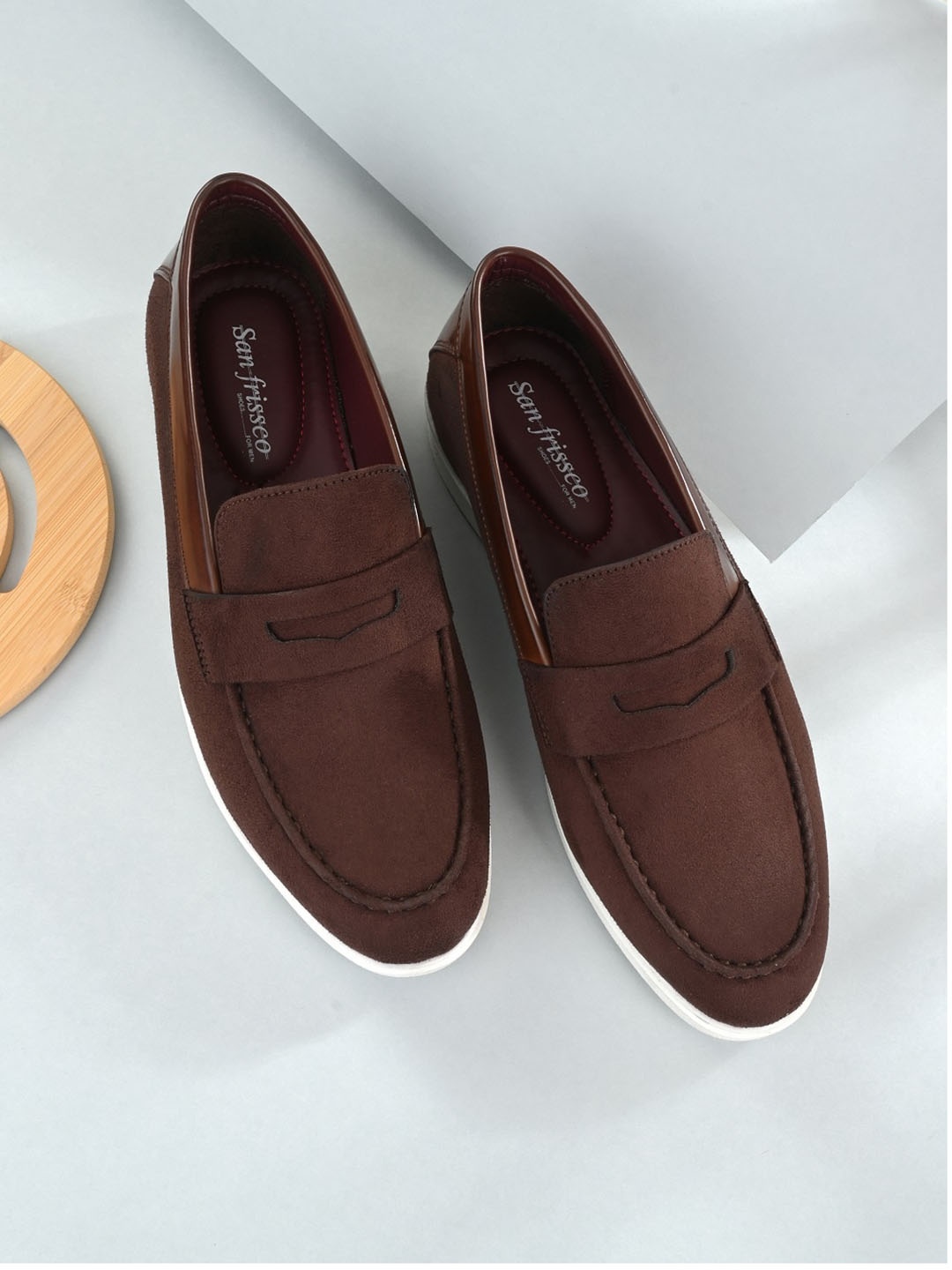 

San Frissco Men Brown Loafers