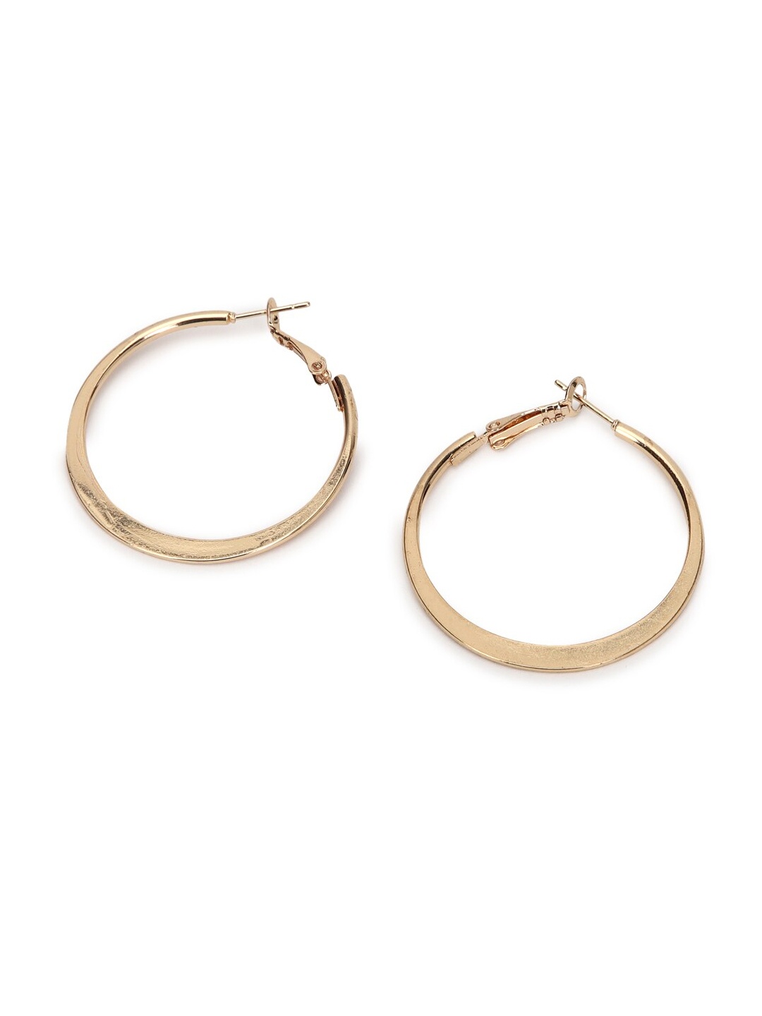 

FOREVER 21 Gold Plated Circular Hoop Earrings