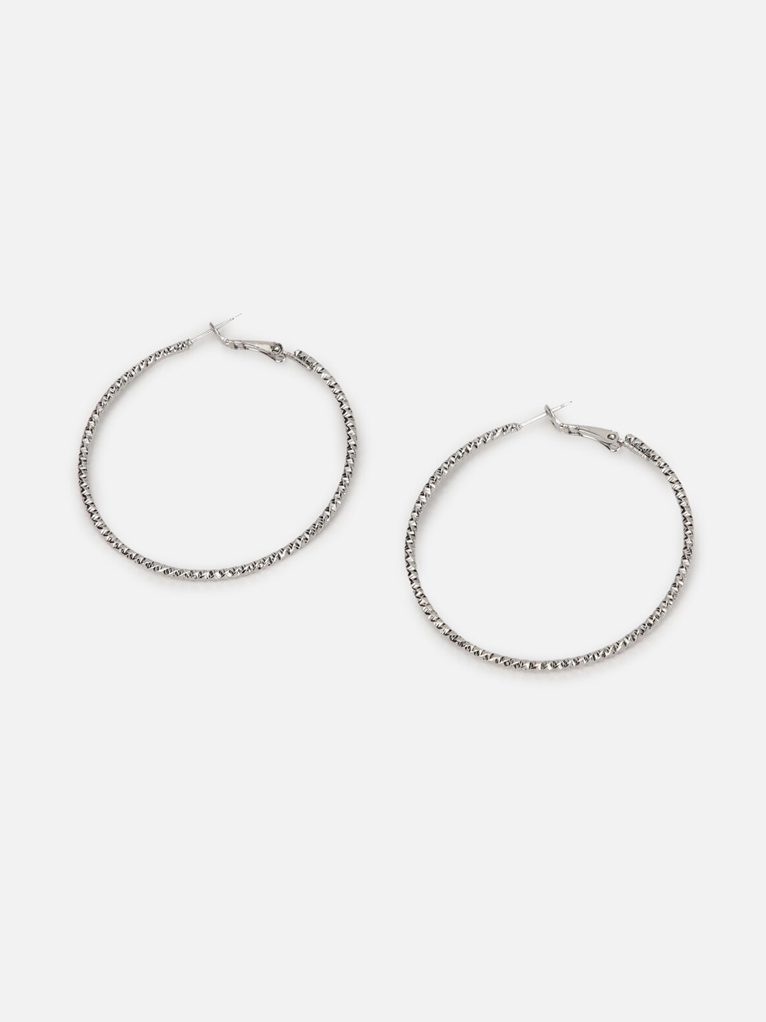 

FOREVER 21 Silver Plated Circular Hoop Earrings