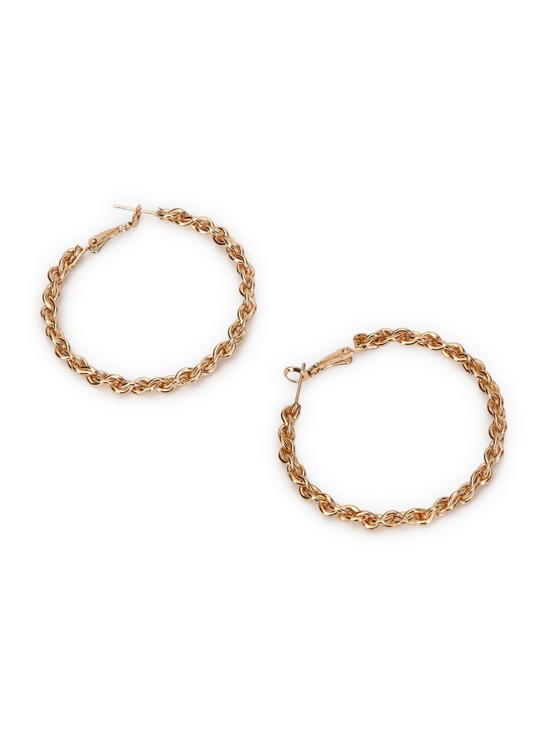 

FOREVER 21 Gold Plated Circular Hoop Earrings