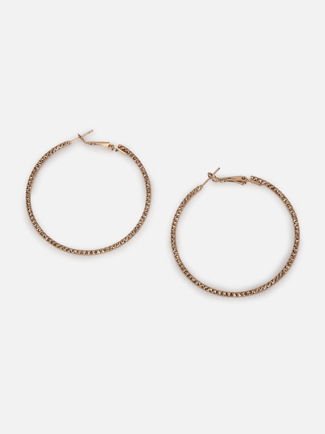 

FOREVER 21 Gold Plated Circular Hoop Earrings