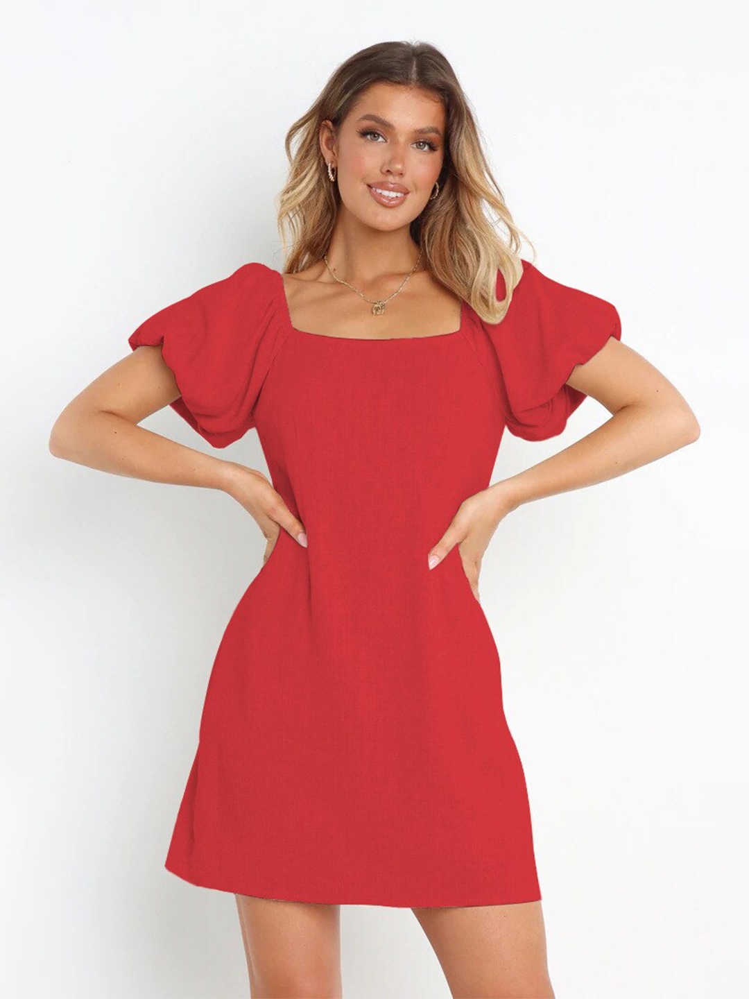 

BoStreet Red A-Line Dress