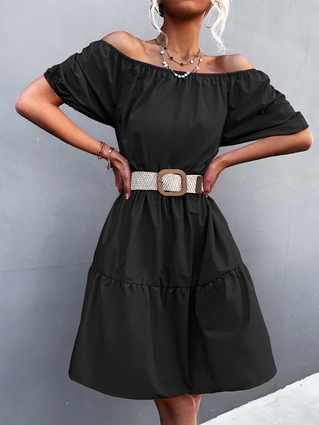 

BoStreet Black Fit and Flare Dresses