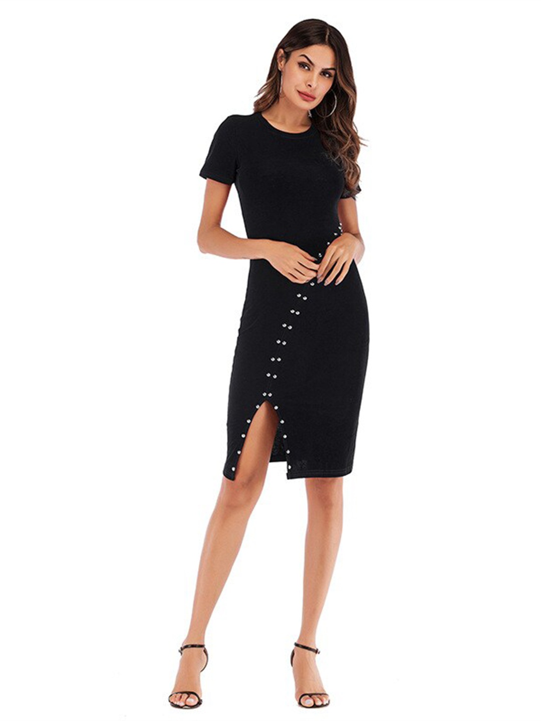 

StyleCast Black Solid Bodycon Dress