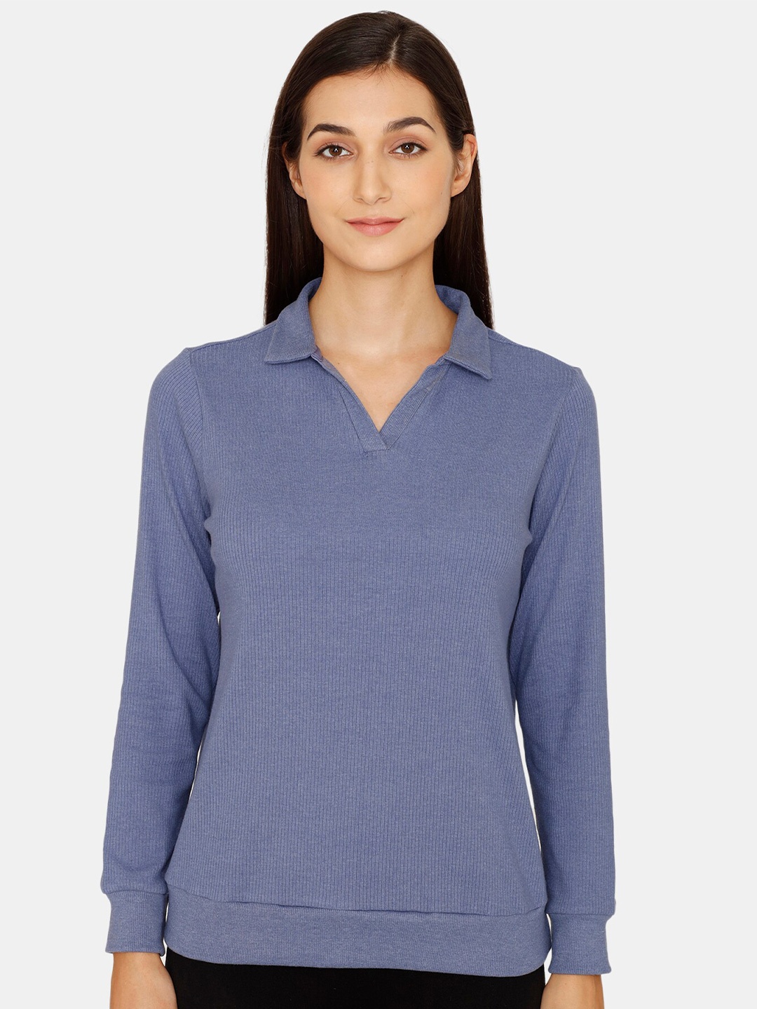 

Zivame Women Blue Solid Top