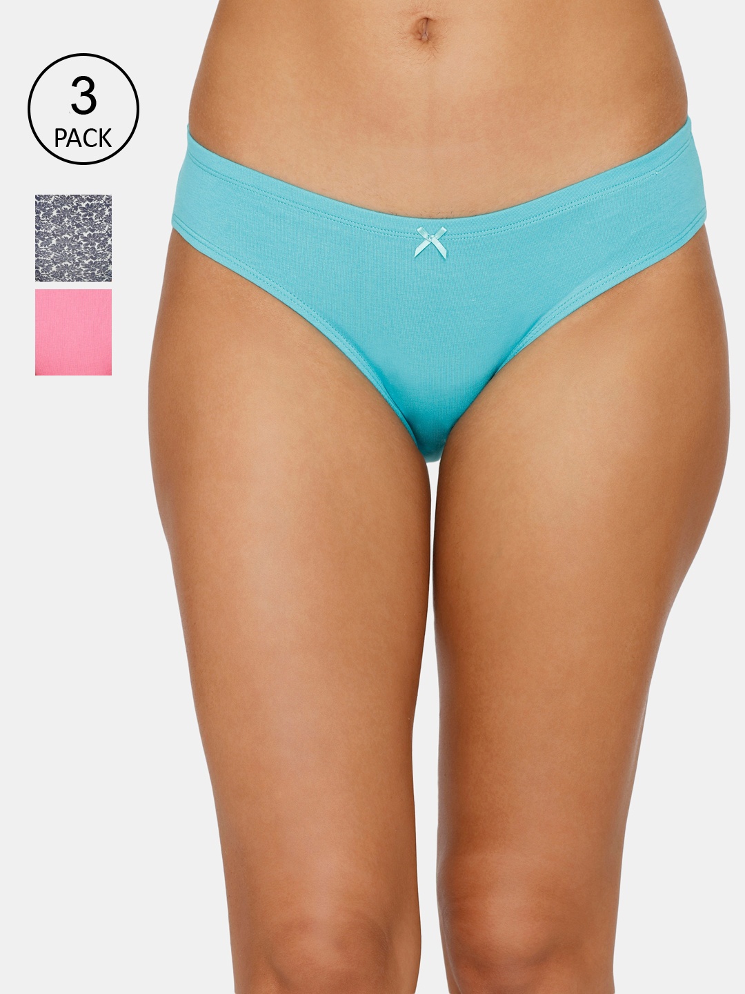 

Zivame Women Pack Of 3 Assorted Bikini Briefs