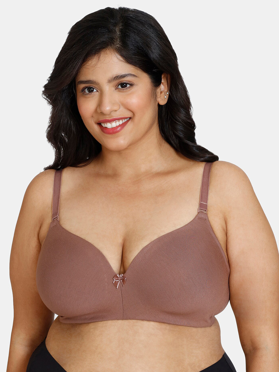 

Zivame Beige Lightly Padded & Non Wired Solid Bra