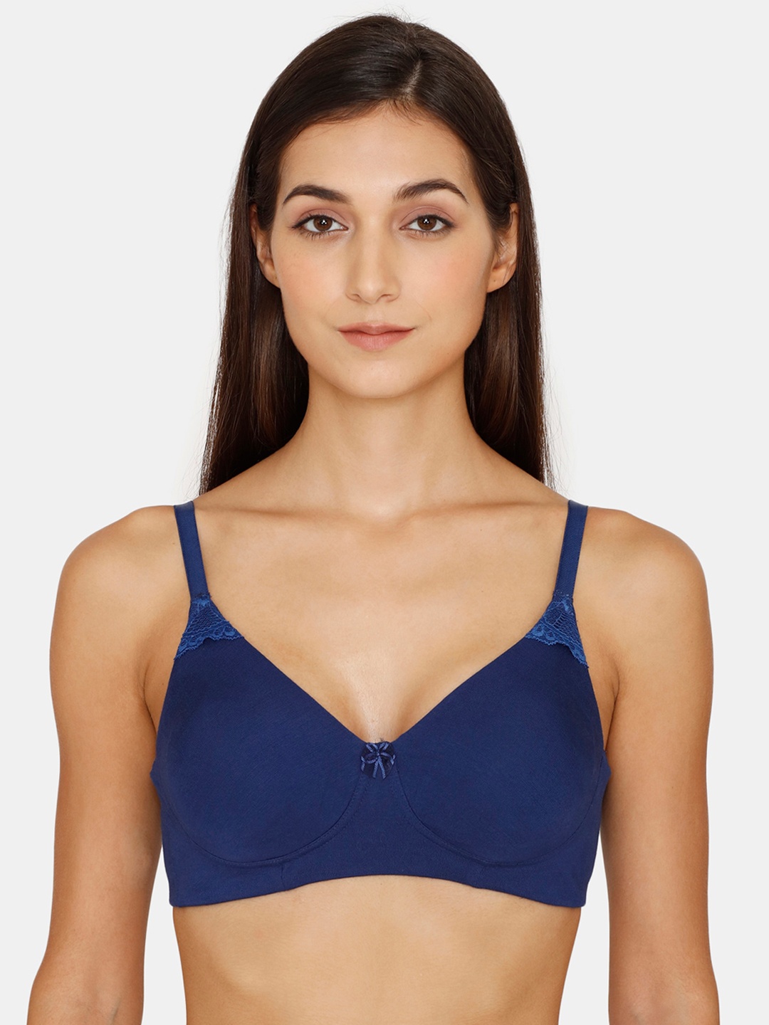 

Zivame Blue Non Padded & Non Wired Solid Bra