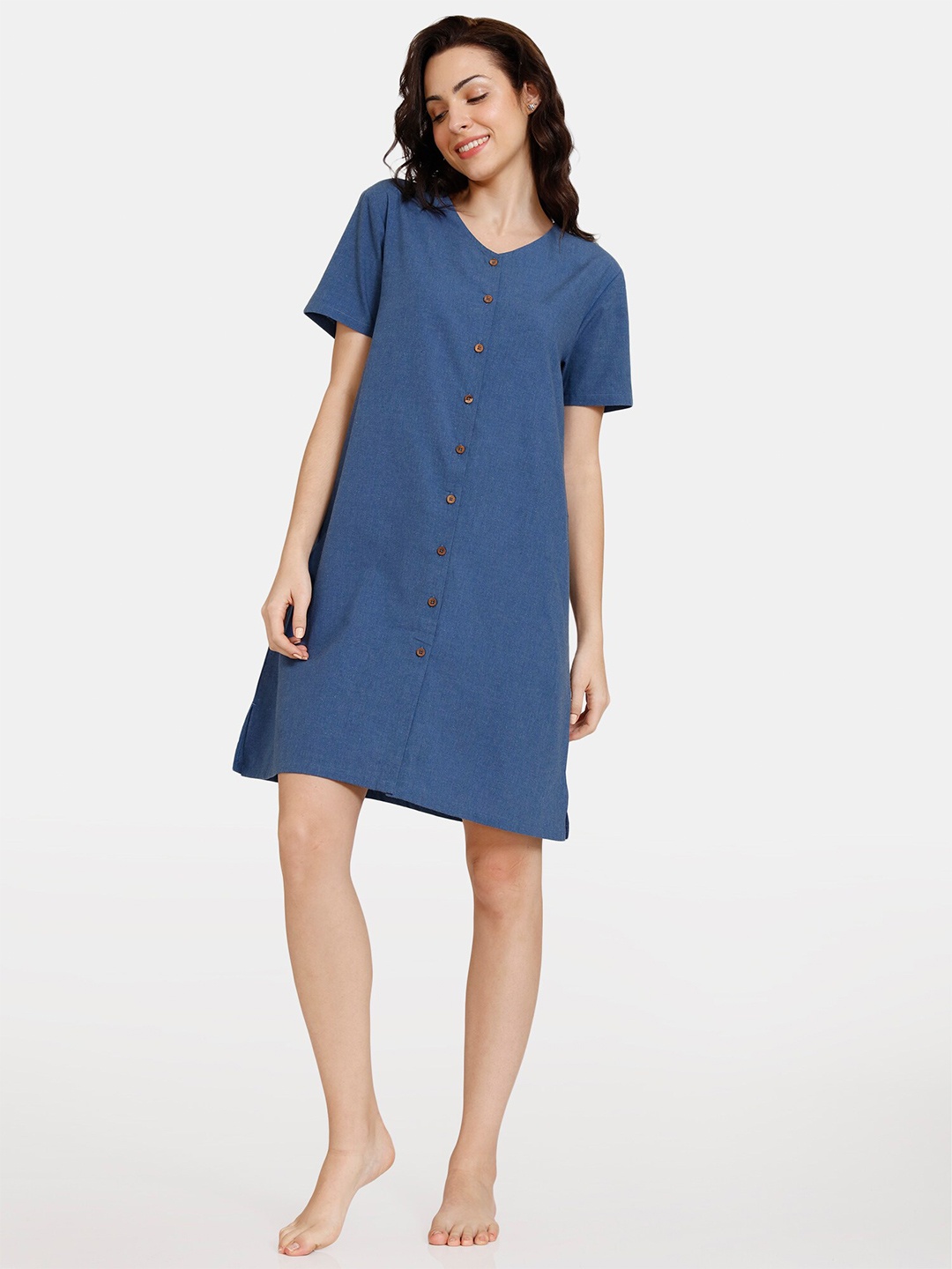 

Zivame Women Blue Nightdress