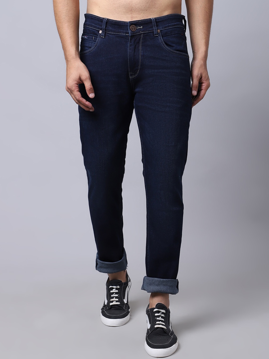 

Cantabil Men Blue Light Fade Jeans