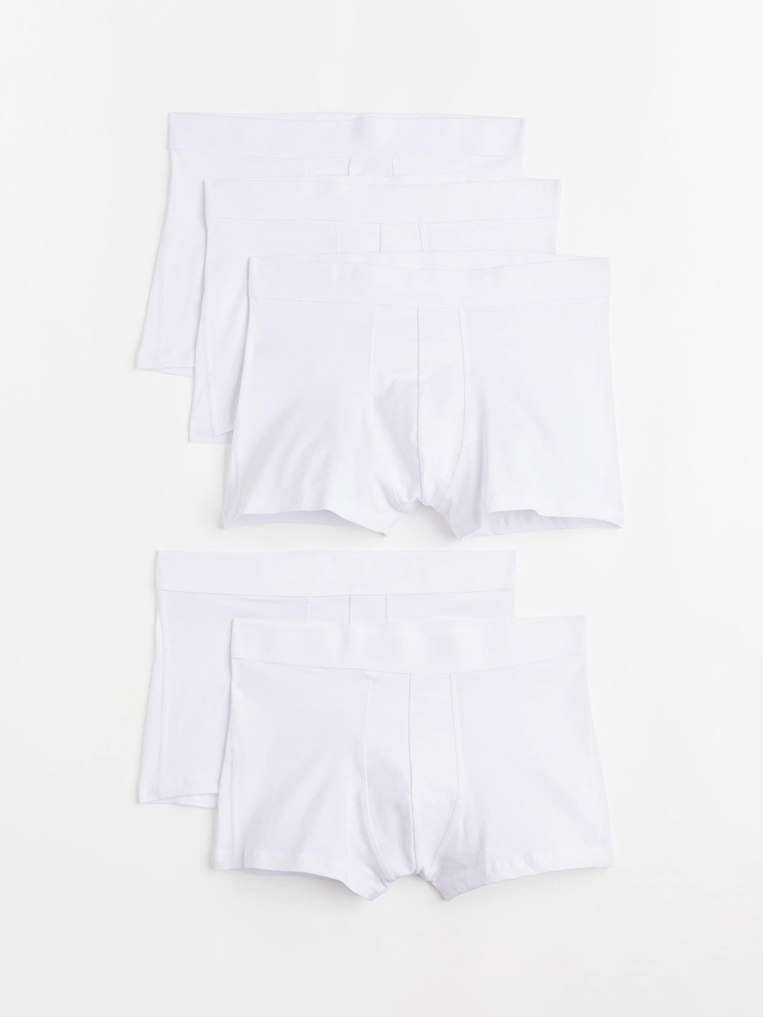 

H&M Men White 5-Pack Short Trunks