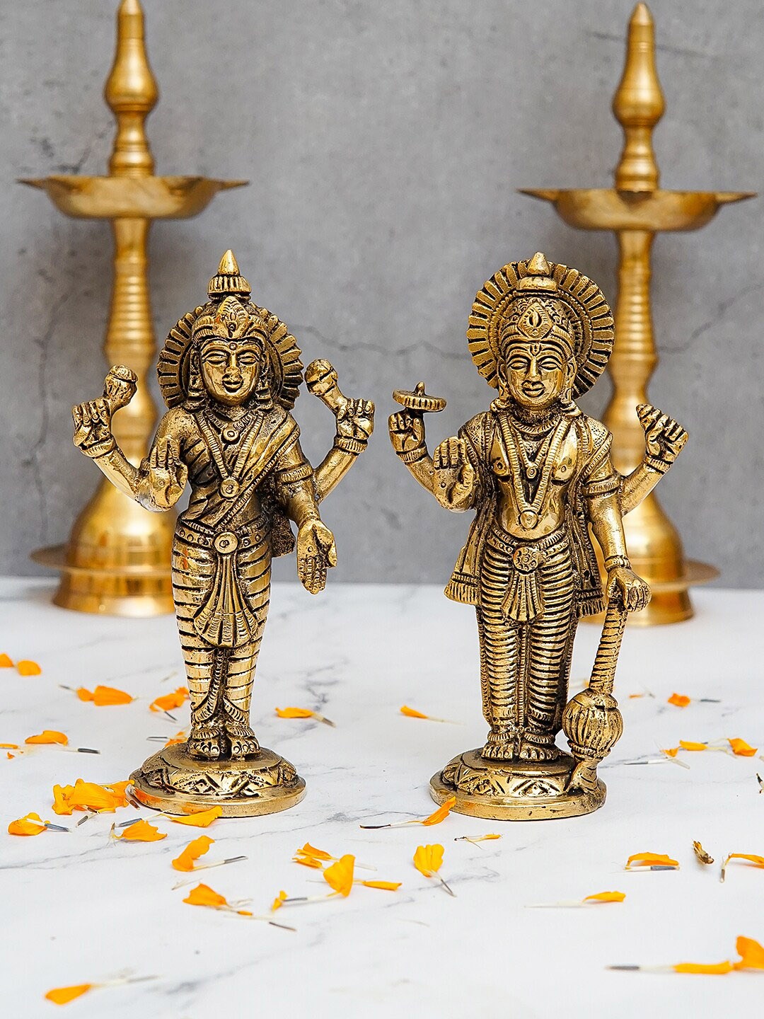 

StatueStudio Gold-Toned Vishnu Laxmi Showpieces