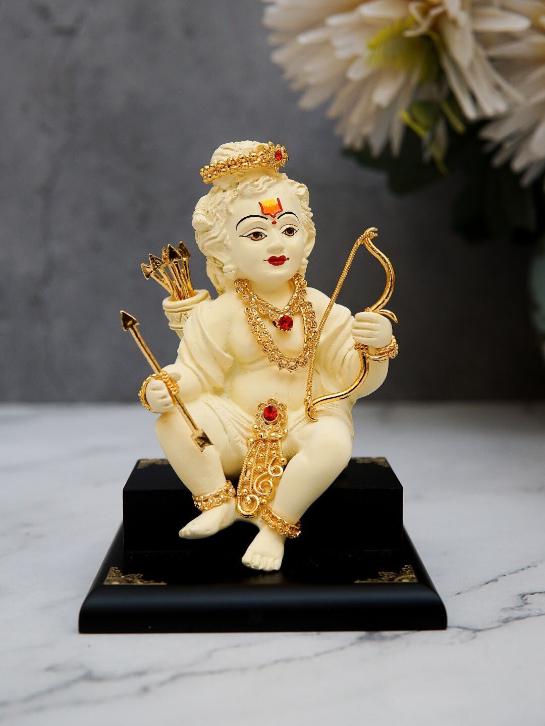 

StatueStudio Cream Lord Rama Statue Showpiece