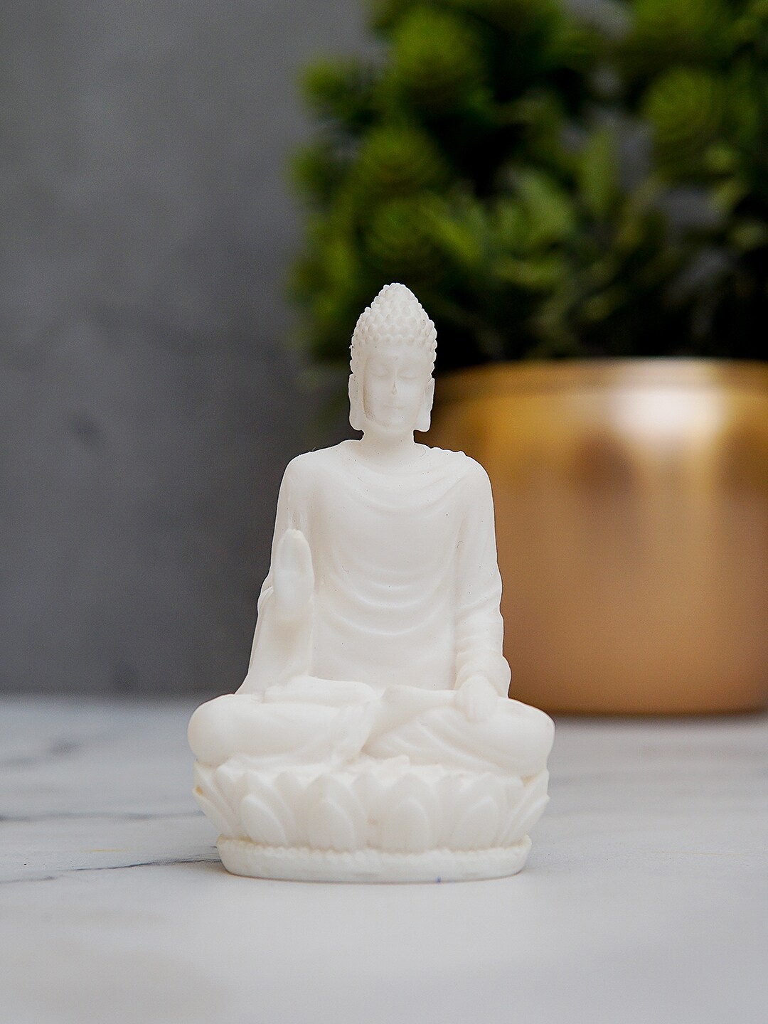 

StatueStudio White Solid Buddha Showpieces