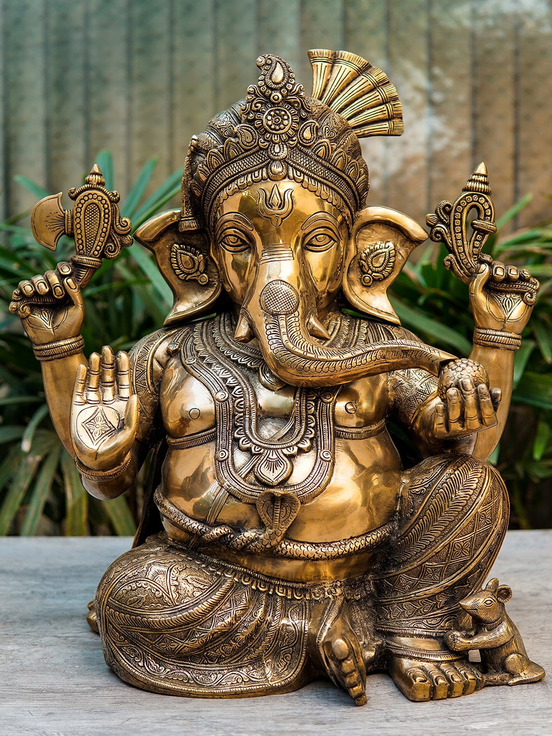 

StatueStudio Gold Ganesha Idol Showpiece