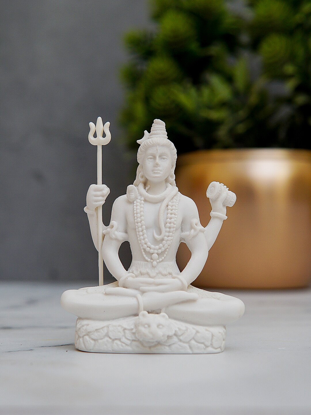 

StatueStudio White Glossy Shiva Idol