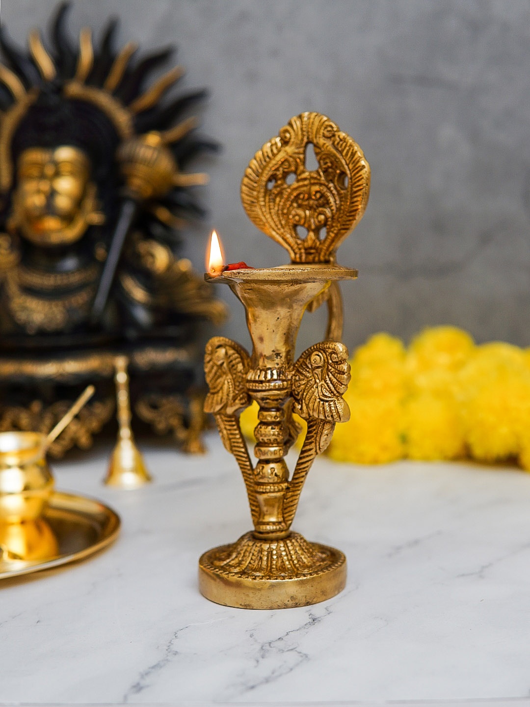 

StatueStudio Gold-Toned Brass Diya