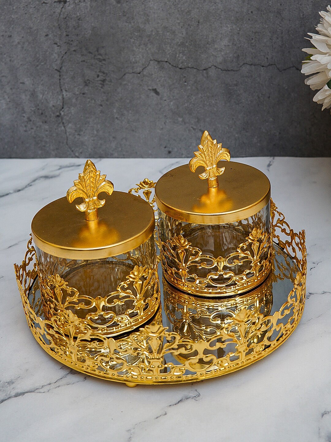 

StatueStudio Gold-Toned Metal Solid Trays