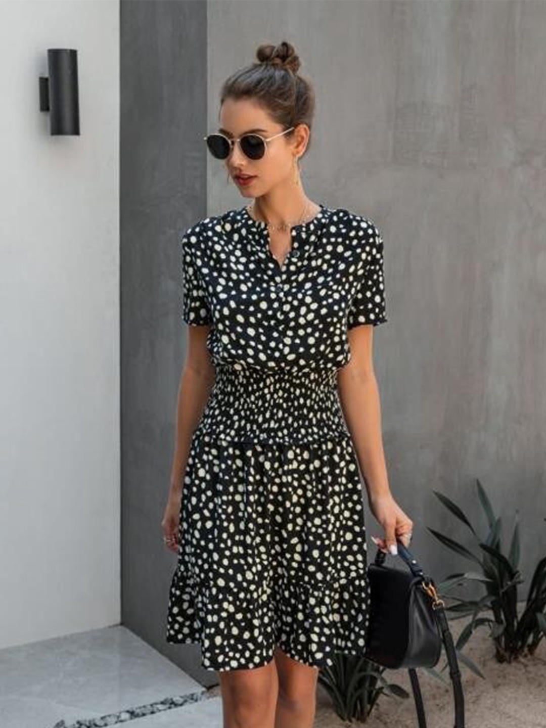 

La Aimee Women Multi-Coloured Abstract Dress