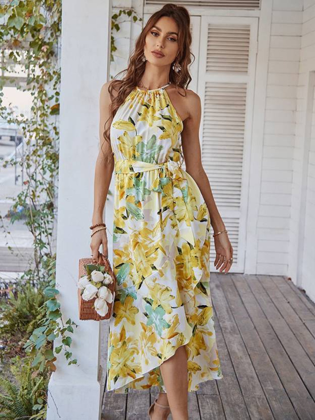 

La Aimee Women Multi-Coloured Floral Dress