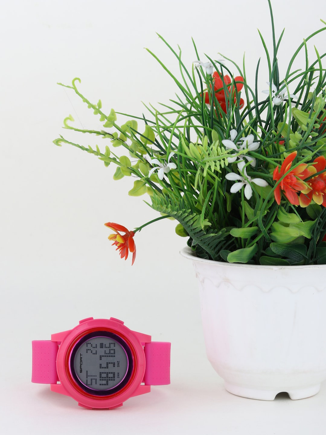

Fantasy World Kids Solid Dial & Straps Digital Multi Function Watch FW-Sport-006-PK, Pink