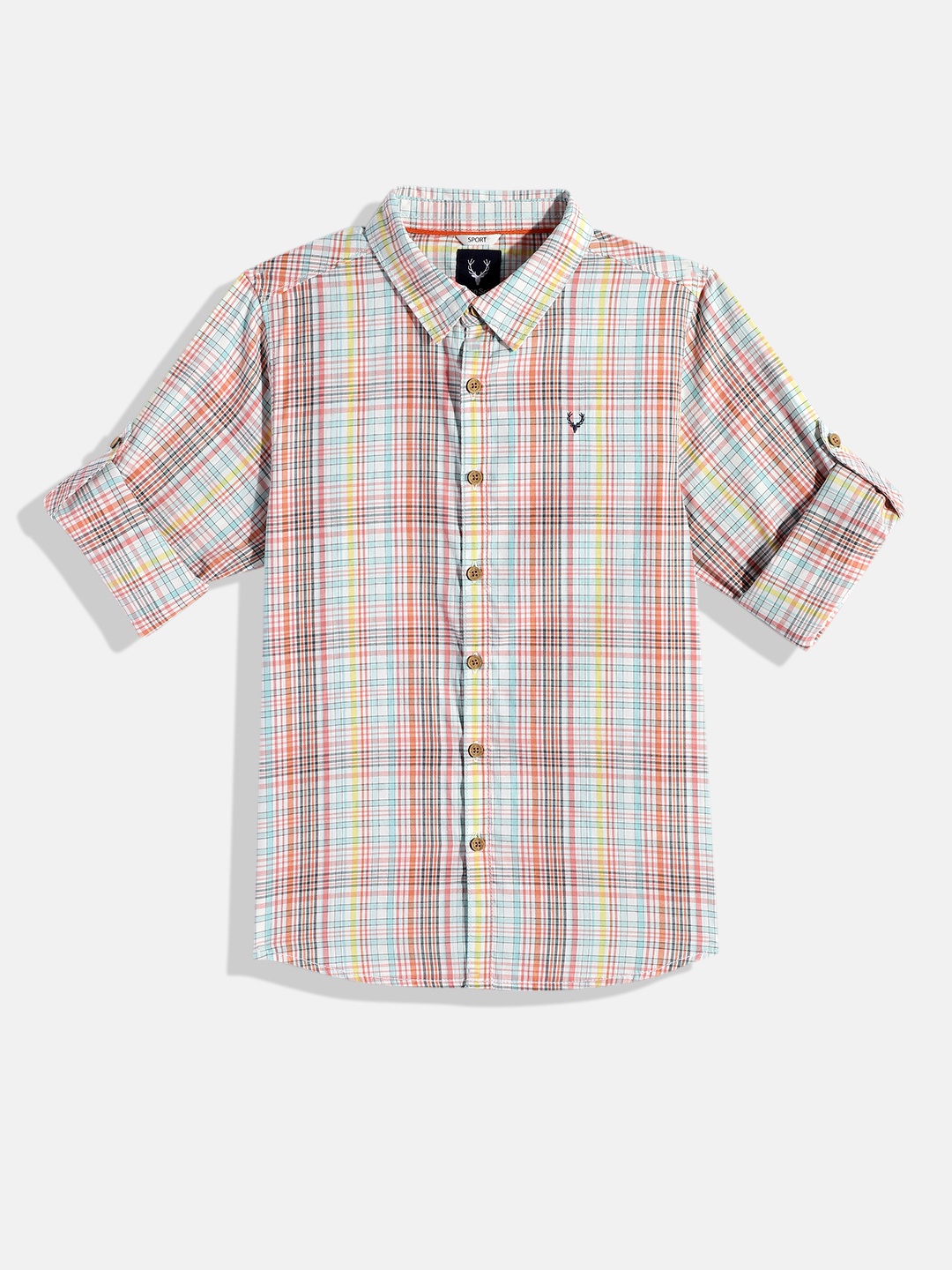 

Allen Solly Junior Boys Multicoloured Checked Comfort Casual Shirt, Multi