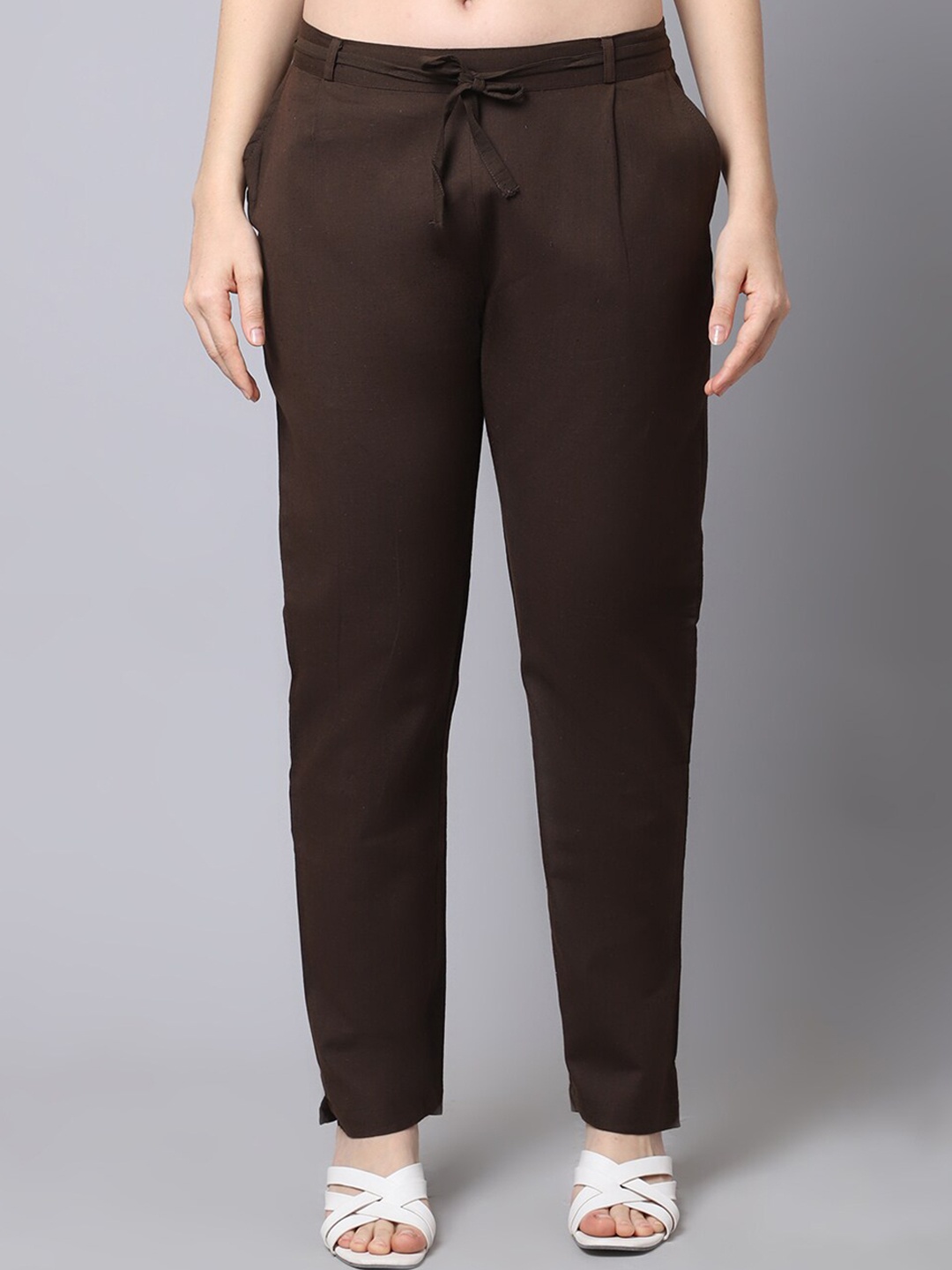 

Pistaa Women Brown Cigarette Trousers