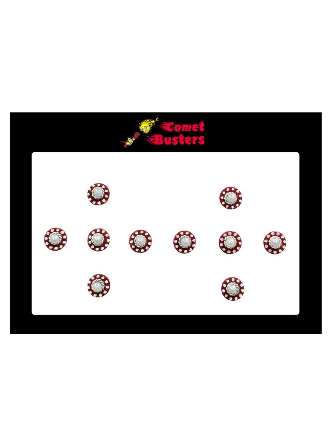 

Comet Busters Set Of 10 Bindi Sindoor, Maroon