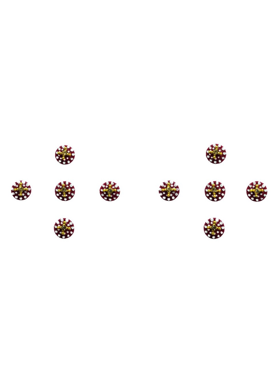 

Comet Busters Set Of 10 Bindi Sindoor, Maroon