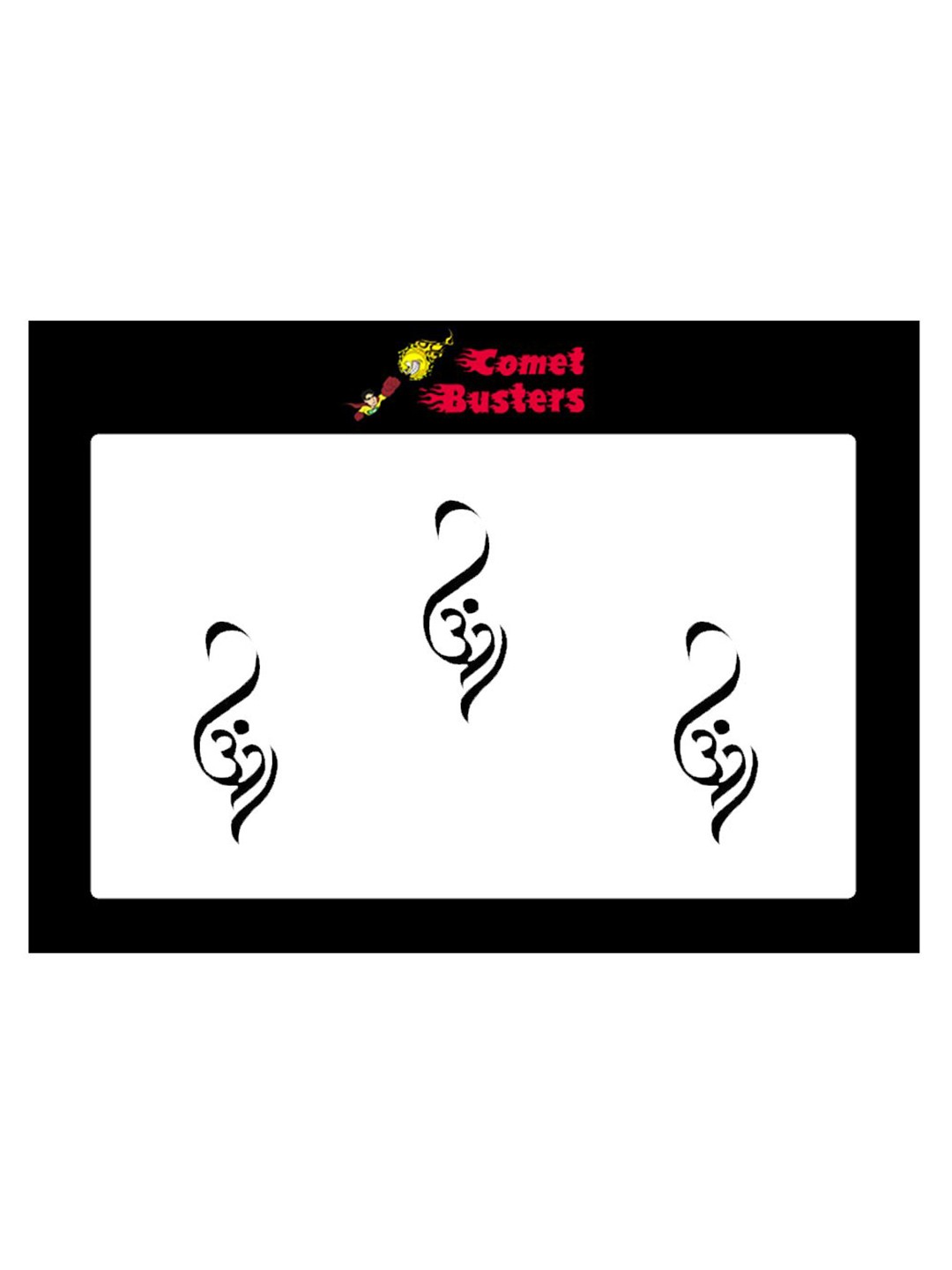 

Comet Busters Set Of 3 Black Bindis