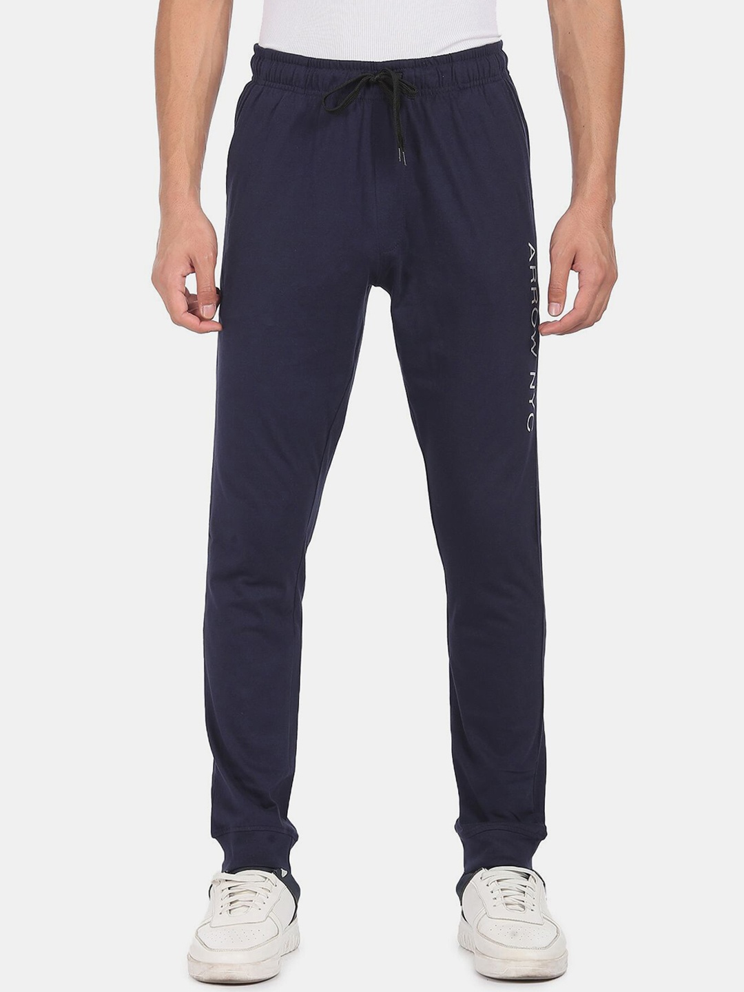 

Arrow Sport Men Blue Solid Pure Cotton Joggers