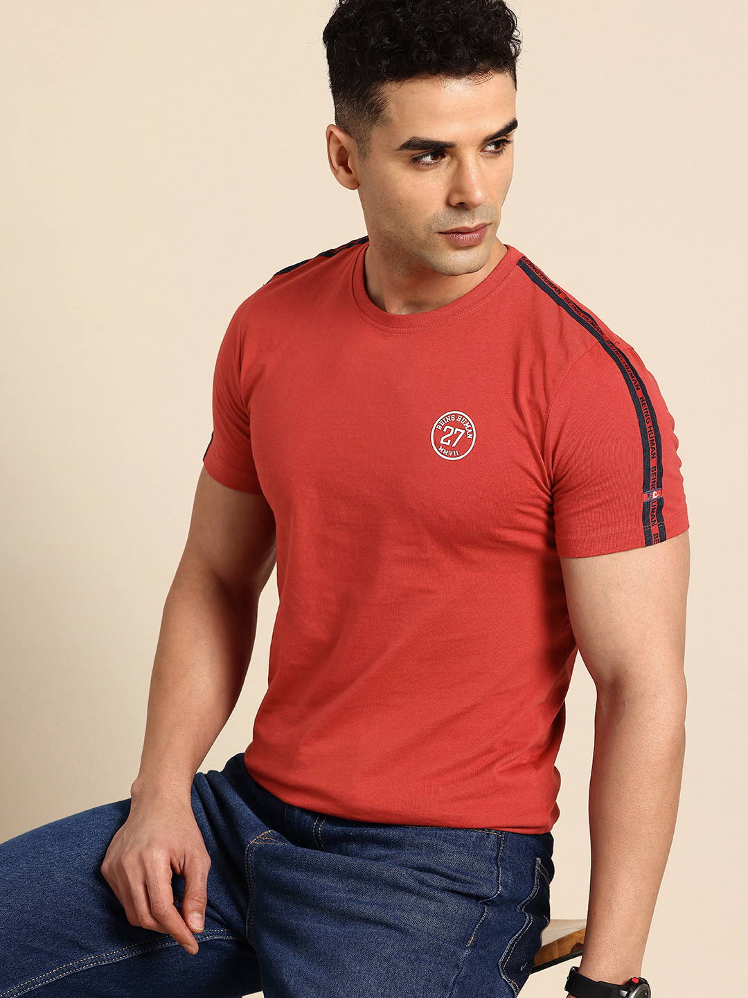 

Being Human Pure Cotton T-shirt, Red