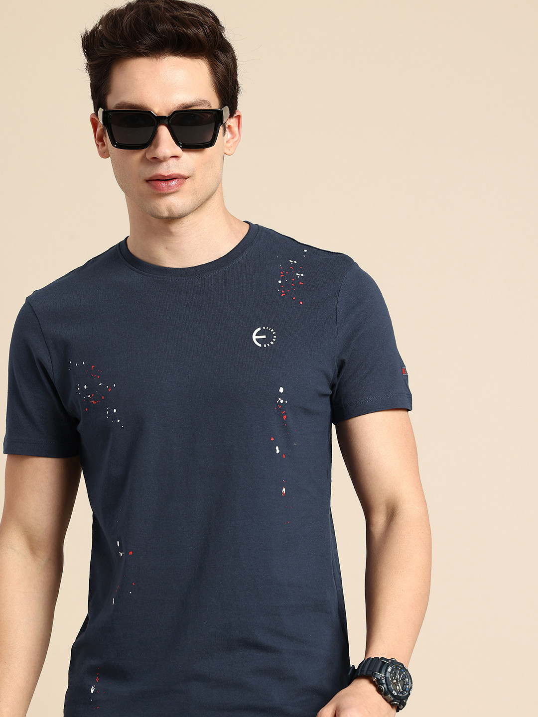 

Being Human Pure Cotton T-shirt, Navy blue