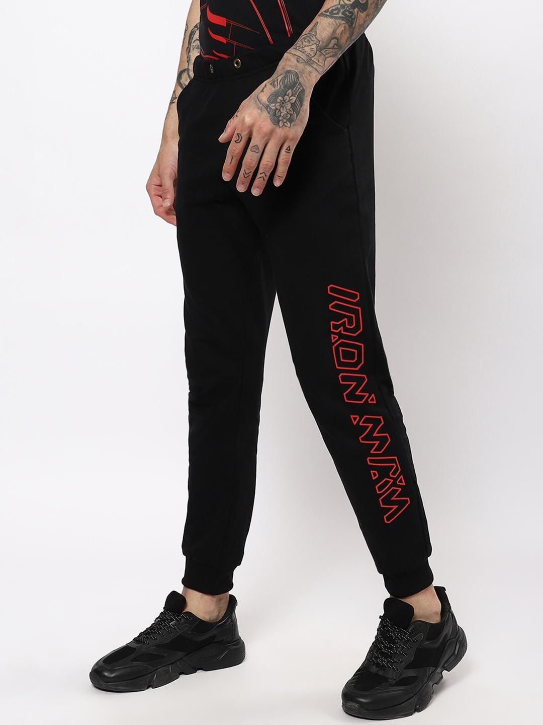 

Bewakoof Men Black Printed Joggers