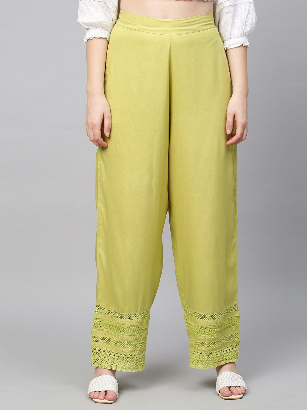 

FASHOR Women Green Palazzos