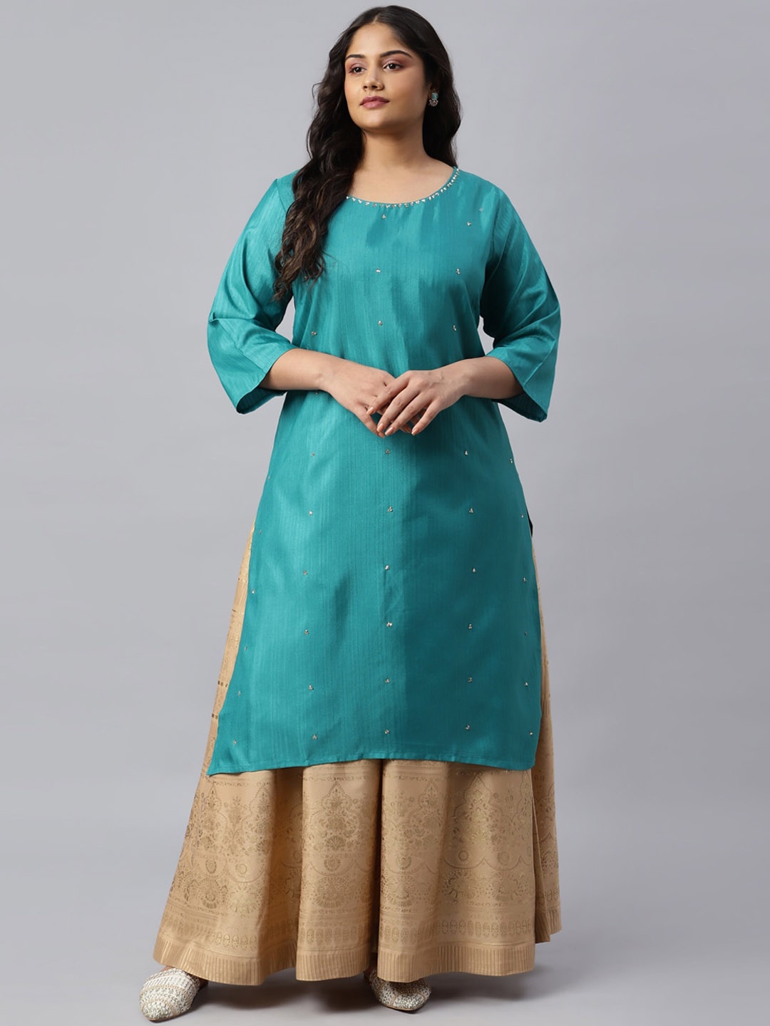 

W Women Teal Kurta