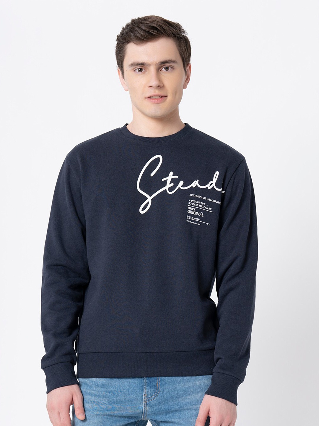 

Red Tape Men Navy Blue Sweatshirt